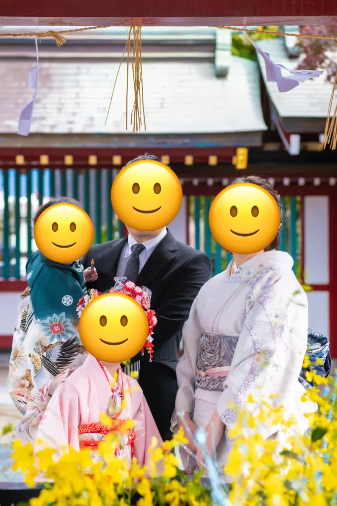 篠崎神社七五三撮影お手水